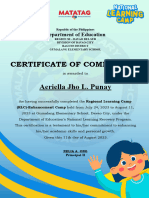 Final Certificate of Completion NLC