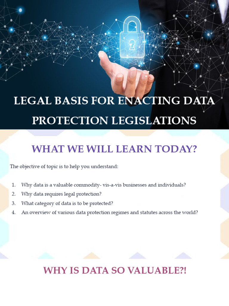 2 LEGAL BASIS FOR ENACTING DATA PROTECTION LEGISLATIONS Lyst8614 | PDF ...