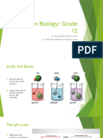 Human Biology: Grade 12: A6 - Biological PH and Buffer Systems A7 - Significant Carbohydrates in Biological Systems