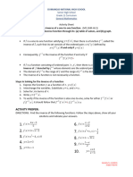Activity Sheet-Inverse of A One-to-One Function - 1
