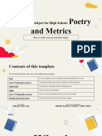 Language Arts Subject For High School - Poetry and Metrics by Slidesgo