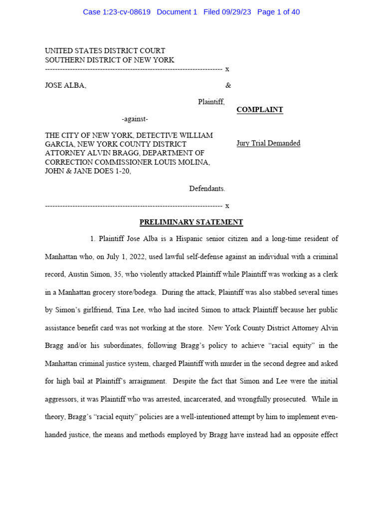 Alba Complaint Filed PDF