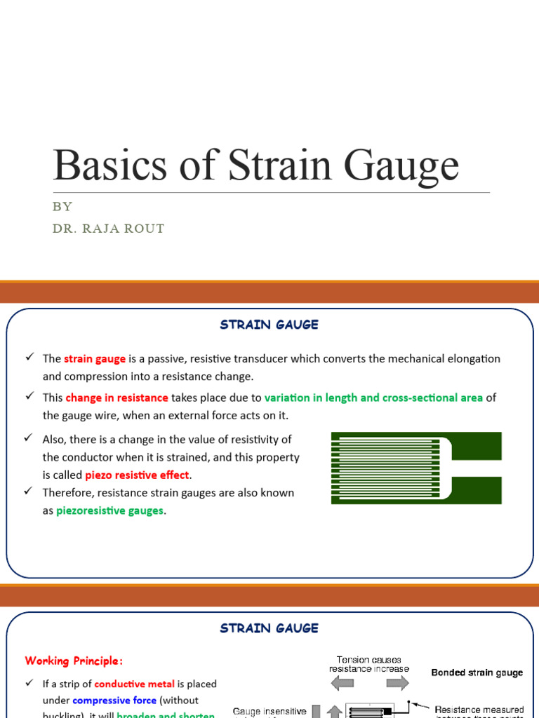 Fundamentals of Strain Gauges | PDF | Deformation (Engineering) | Sheet ...
