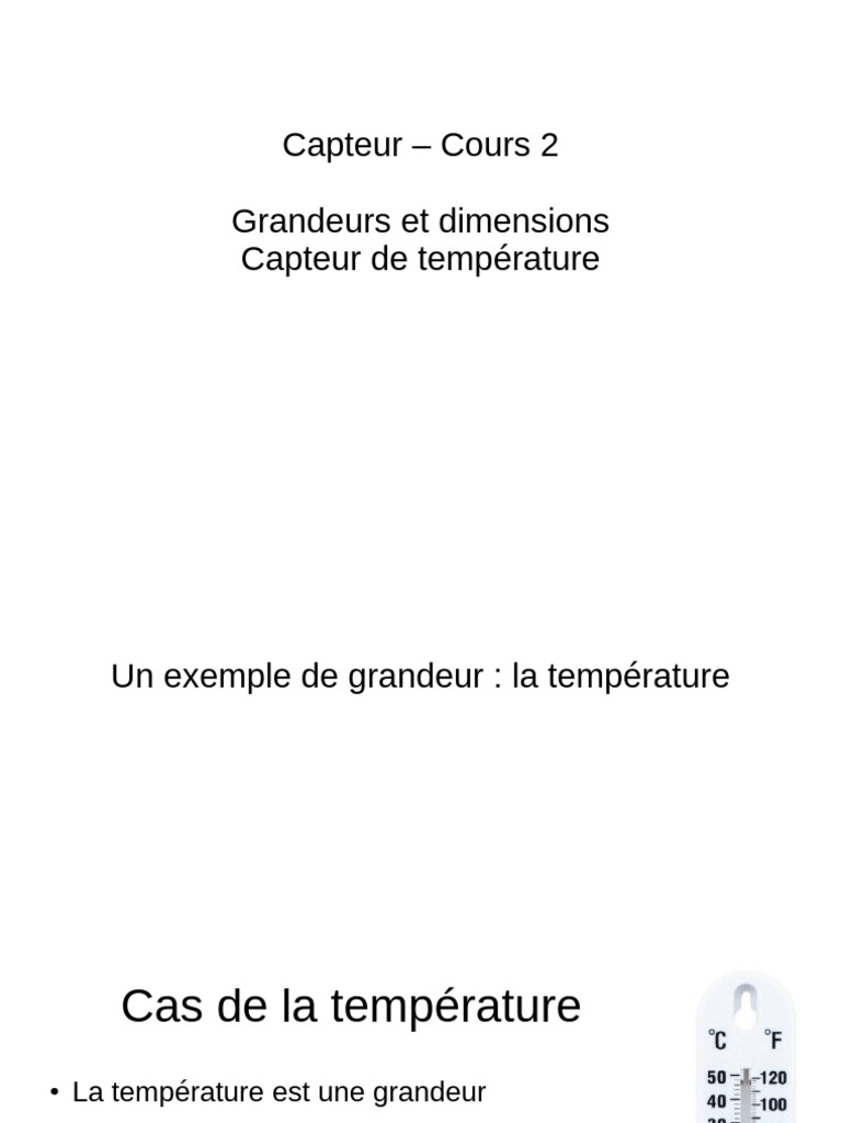 Capteurs de Température : Types et Mesures | PDF | Thermocouple ...