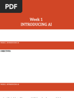 Introduction To Artificial Intelligence Week 1
