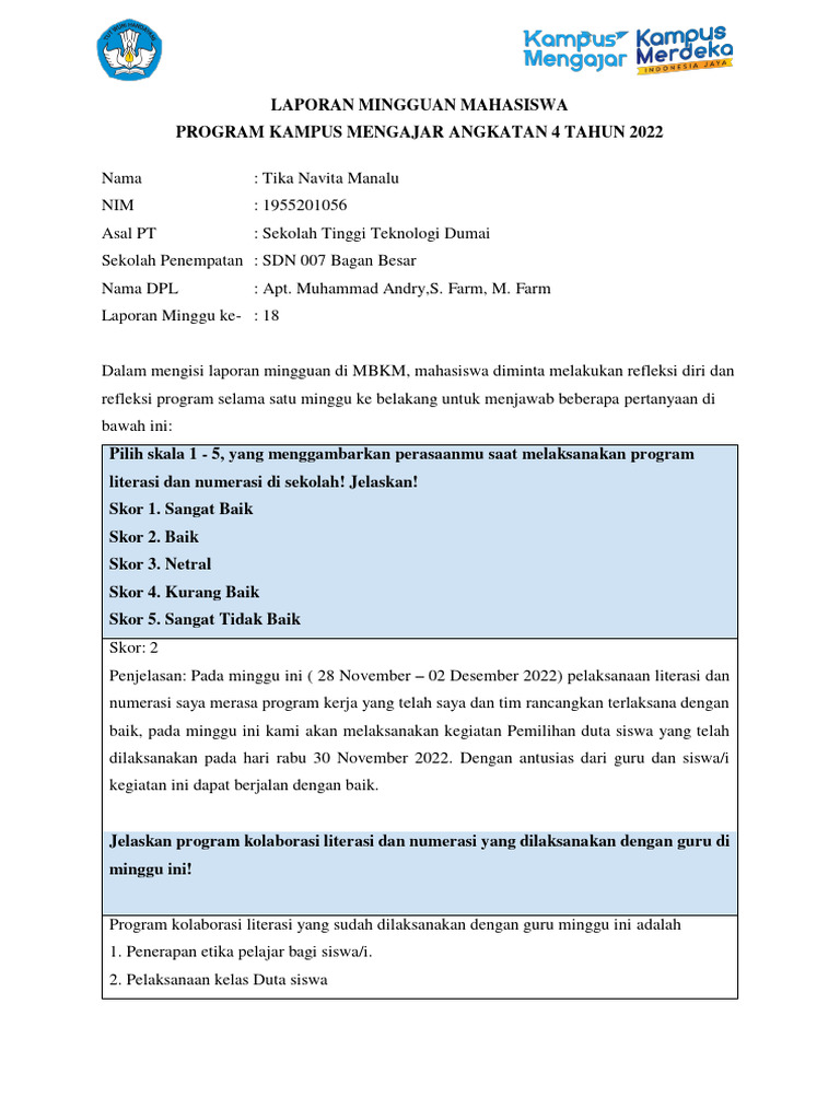 Mahasiswa-Report | PDF