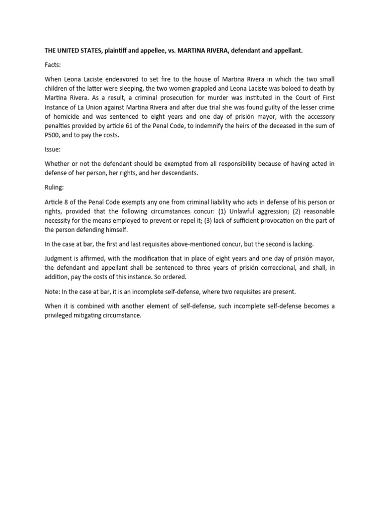 THE UNITED STATES, plaintiff and appellee, vs. MARTINA RIVERA ...