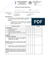 Body Mechanics Checklist 1