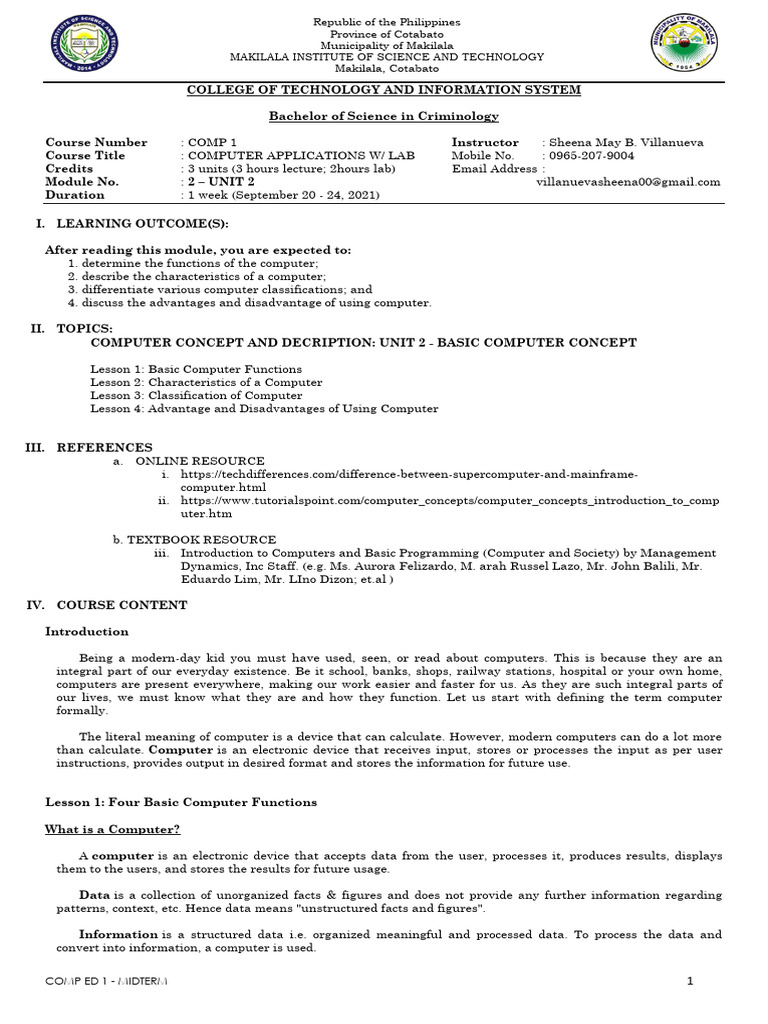 Comp 1 module 2 unit 2 week 4 pdf