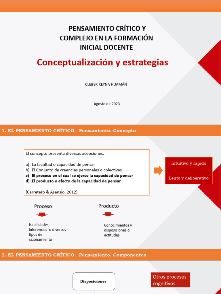 Estrategias de Pensamiento Crítico Docente | PDF