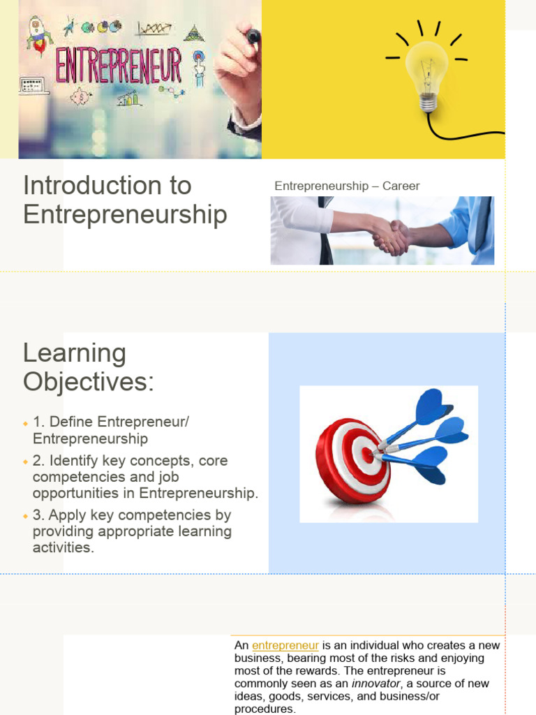 WEEK1 2A Introduction To Entrepreneurship | PDF