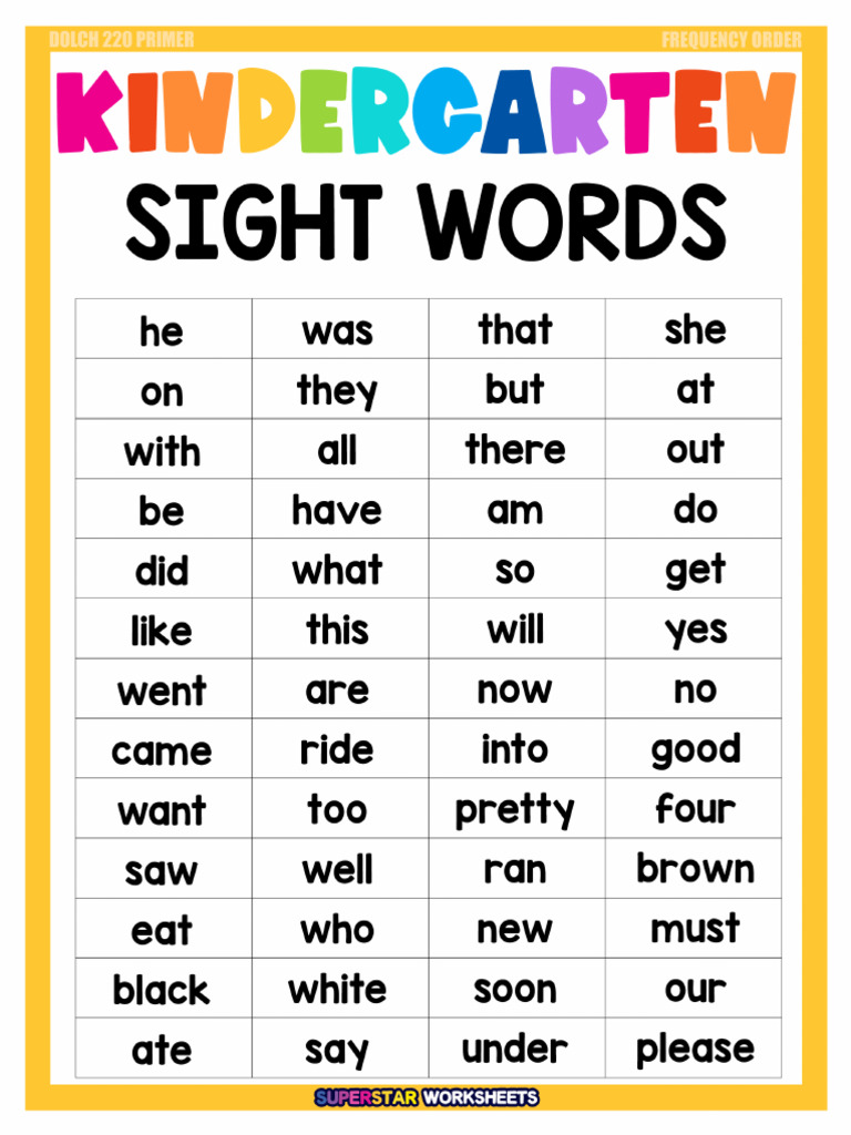 Book To Help Teach Sight Words