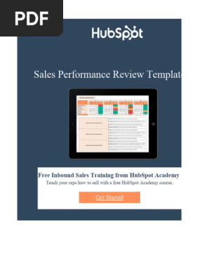 HubSpot Sales Performance Review Template