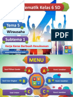 Soal Tema 5 Kelas 6 SD Subtema 1 Kerja Keras Berbuah Kesuksesan