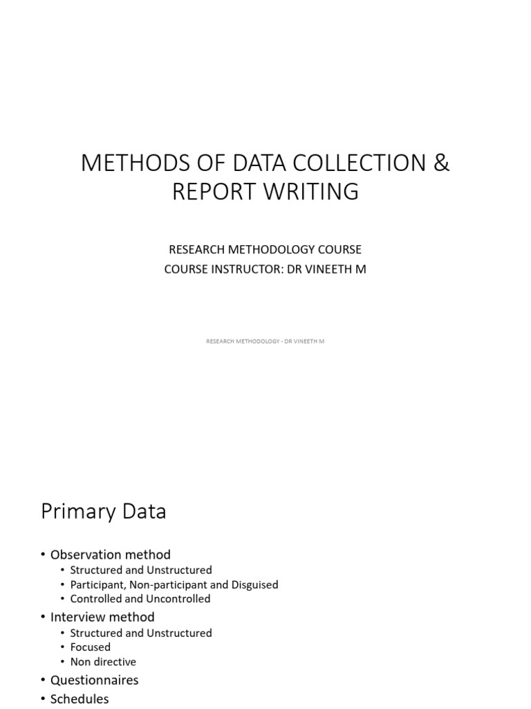 data-collection-and-report-writing-pdf-methodology-data