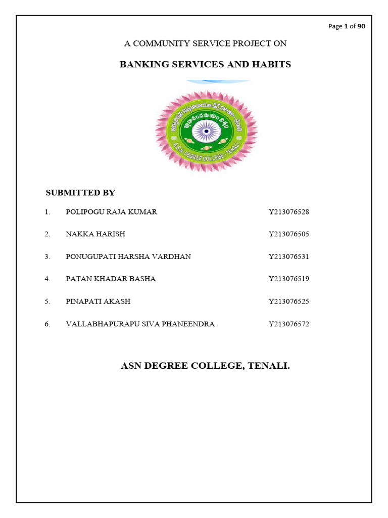 Banking Services and Habits Project | PDF | Banks | Credit Card