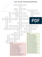 Countries and Nationalities Crosswords - 101413 - 040650