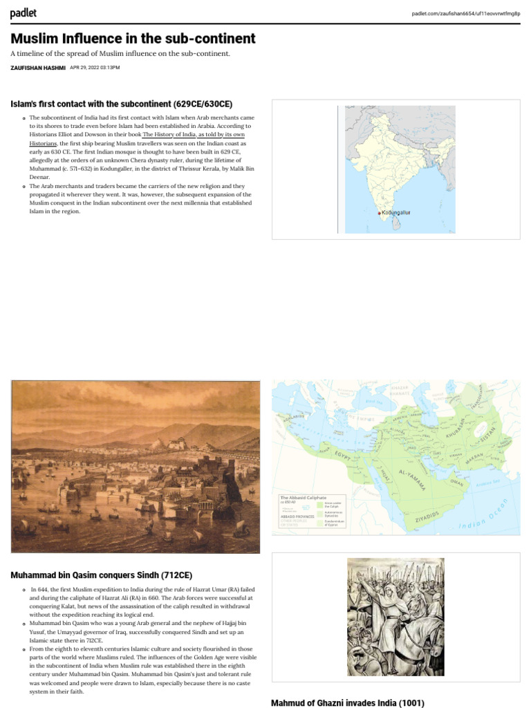 Muslim Influence in The Sub-Continent | PDF | Asia
