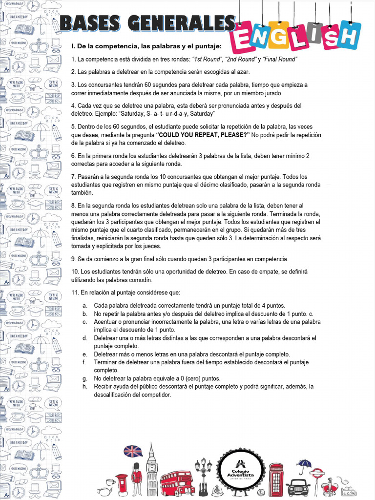 Bases Generales Spelling Bee PDF