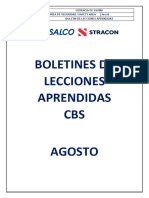 Boletín de Lecciones Aprendidas - CBS - Leon Agosto 2023