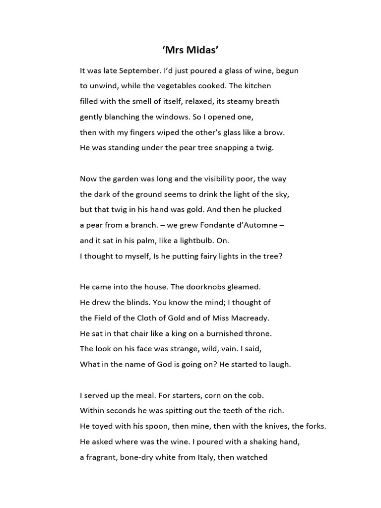 Mrs Midas Analysis PDF