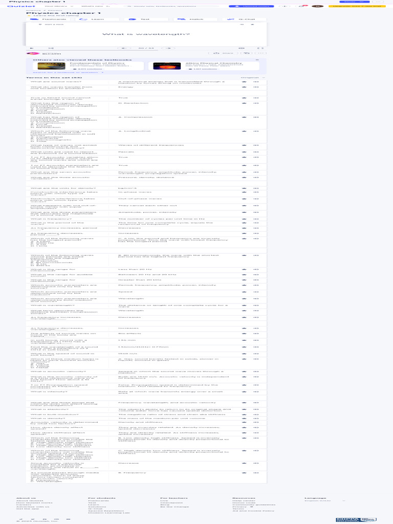 Physics Chapter 1 Flashcards - Quizlet | PDF