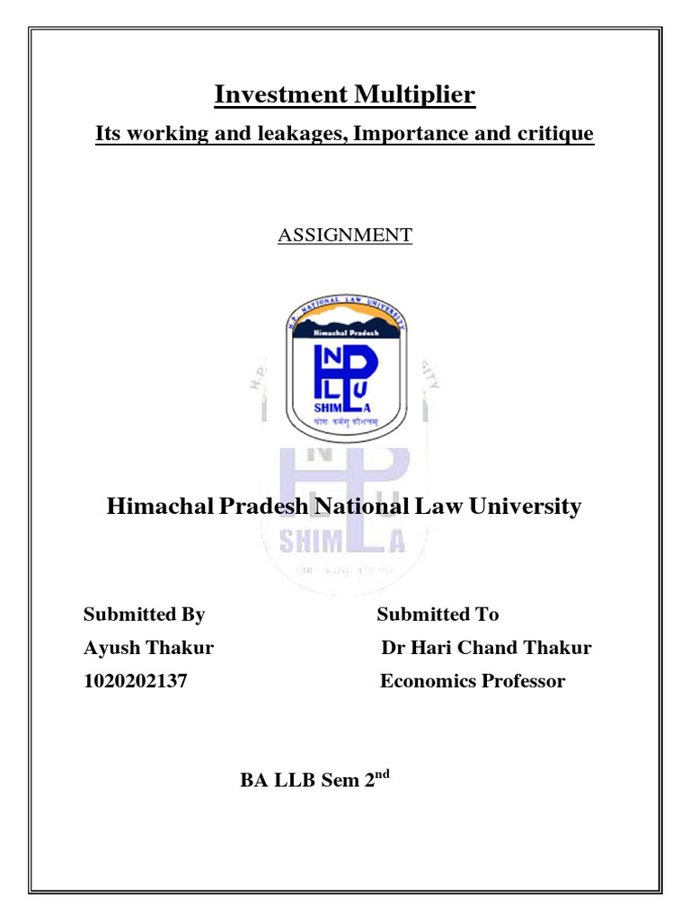 Investment Multiplier PDF Finance & Money Management