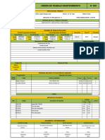 N° 525 Orden de Trabajo Mantenimiento