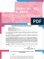 DepEd Order No. 42 S 2016