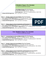 Degree Fee Schedule