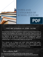 Types and Categories of School Culture