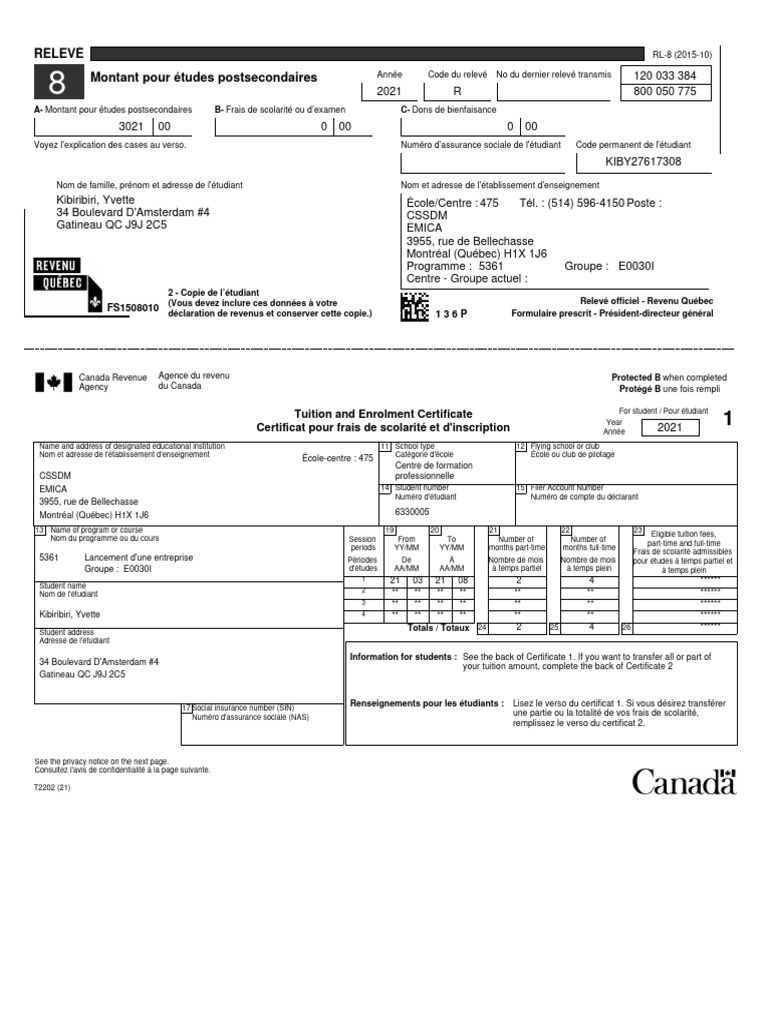 Reçus d'impôt | PDF