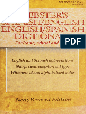 Spanish - English English - Spanish Dictionary