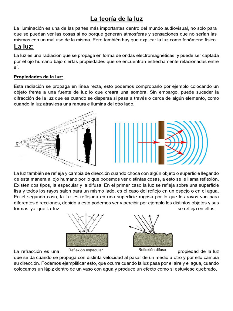 Propagación y propiedades de la luz | PDF | Ligero | Color
