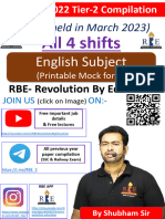 English Subject Compilation CGLE 2022 Tier II Paper I RBE Compressed