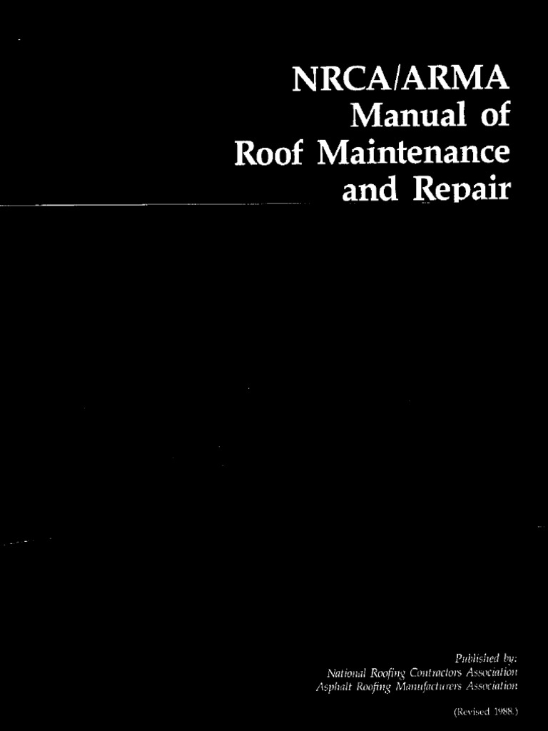NRCAARMA Manual of Roof Maintenance and Repair PDF