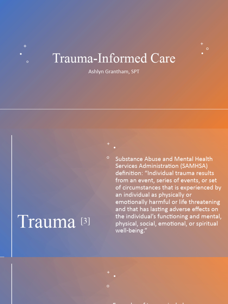 Trauma informed care midterm project pdf