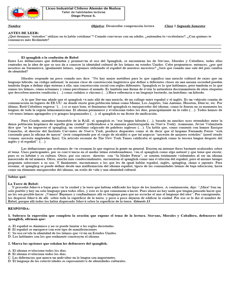 Clase III S2 | PDF | Artes del Lenguaje y Comunicación | Estudios de ...