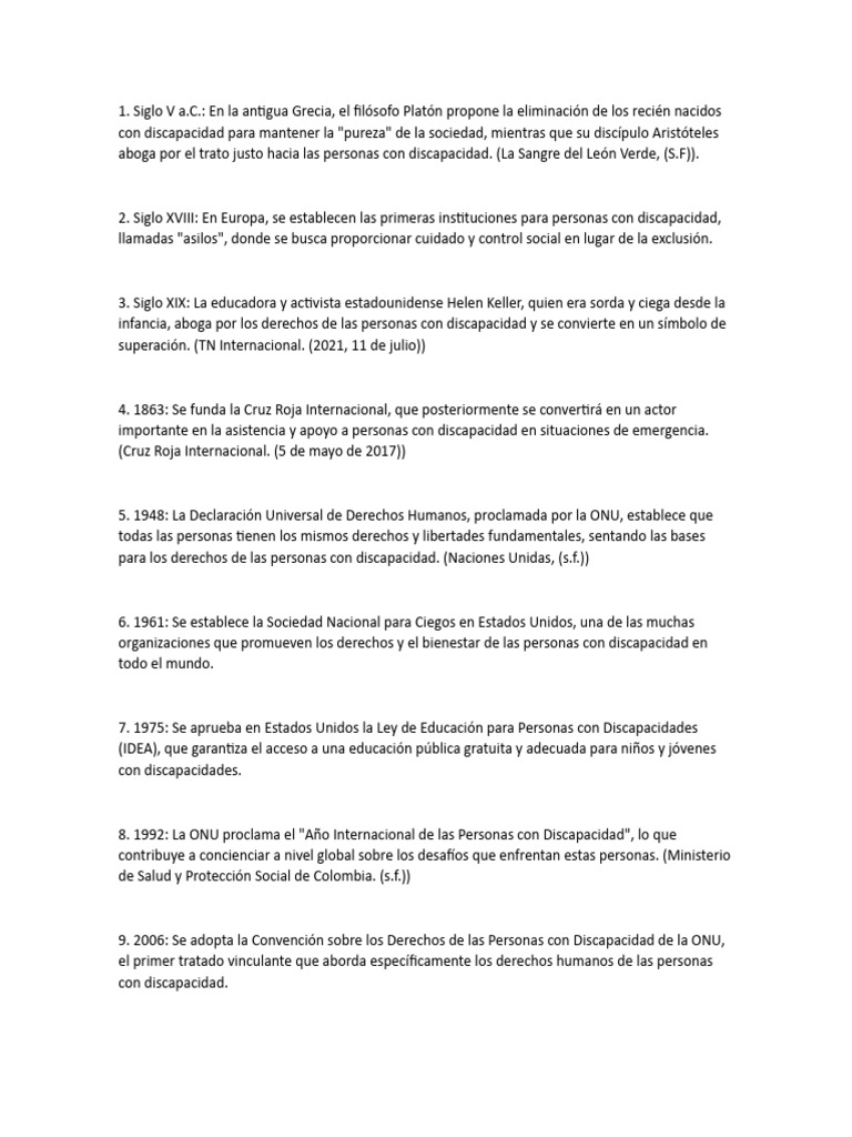 Historia de la discapacidad | PDF | Invalidez | Naciones Unidas