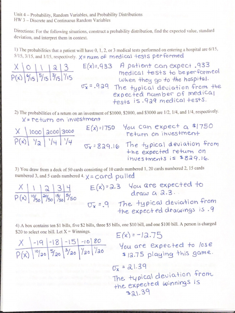 HW 3 Key | PDF