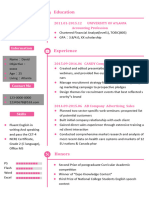 (General Resume) Simple Resume With One-Page 10-WPS Office