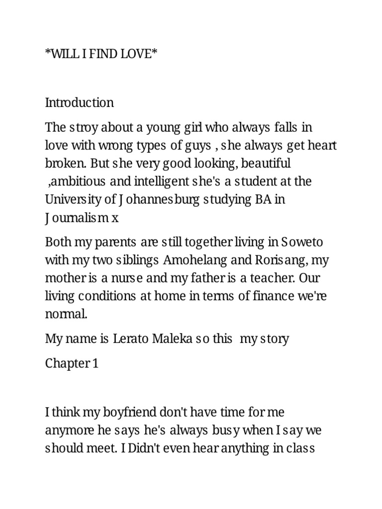 Will I Find Love PDF