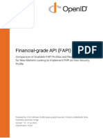 OIDF - FAPI Profiles Comparisons - 2022 07 27