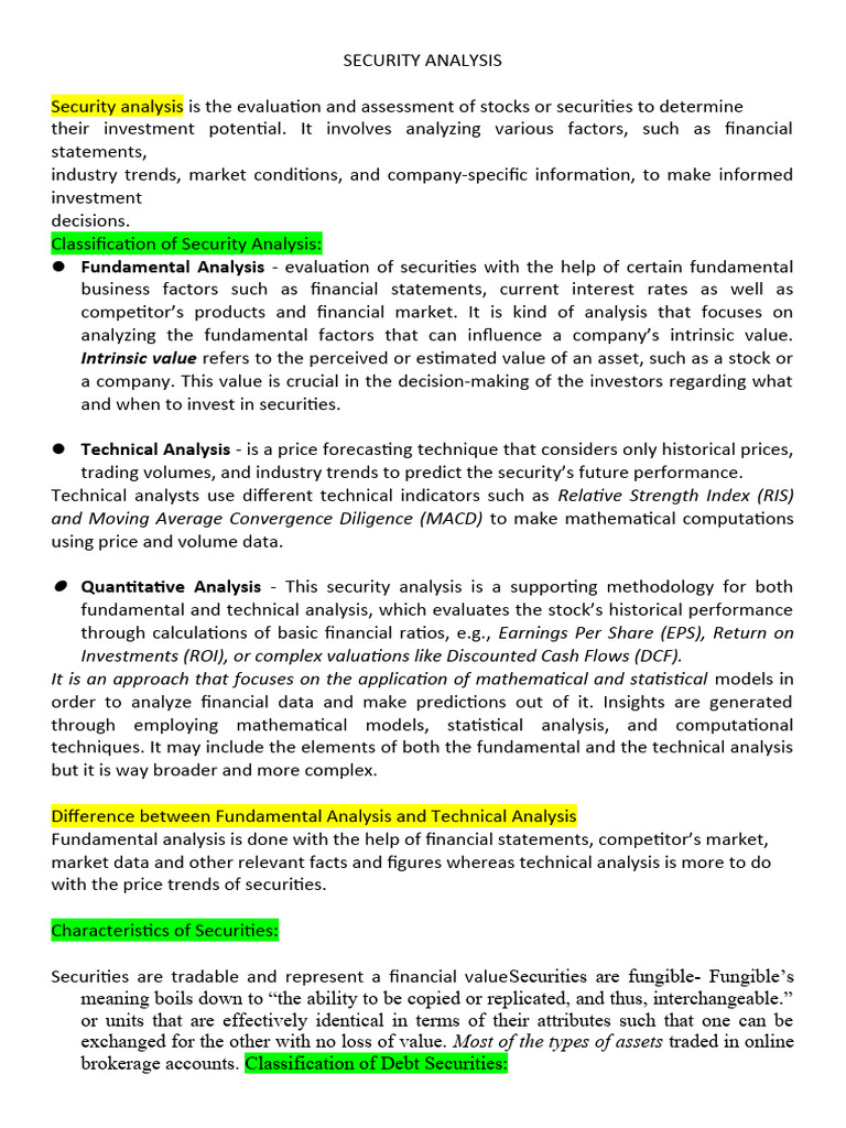 Understanding Security Analysis Methods | PDF