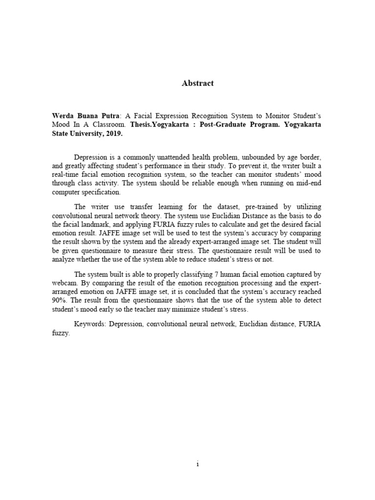 Facial Emotion Recognition for Students | PDF | Major Depressive ...