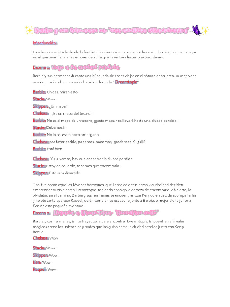 Cuento de Barbie ECA | PDF