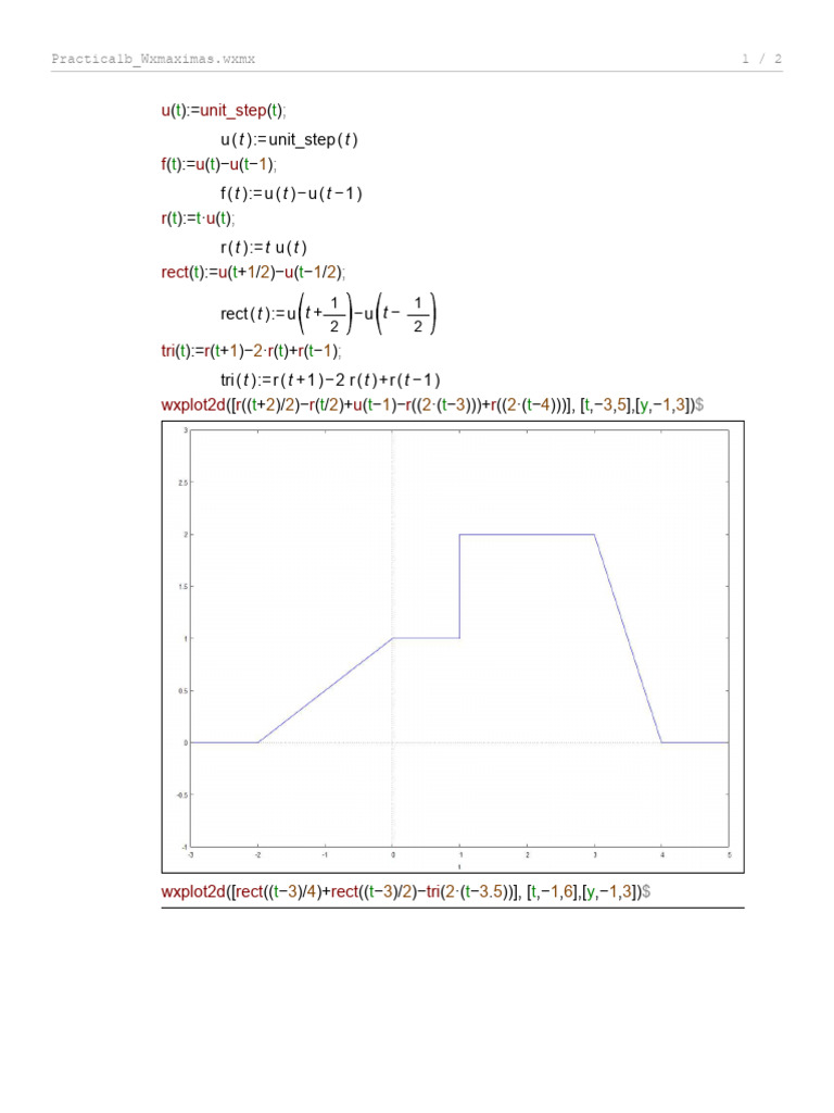 Maxima Functions and Plots Tutorial | PDF