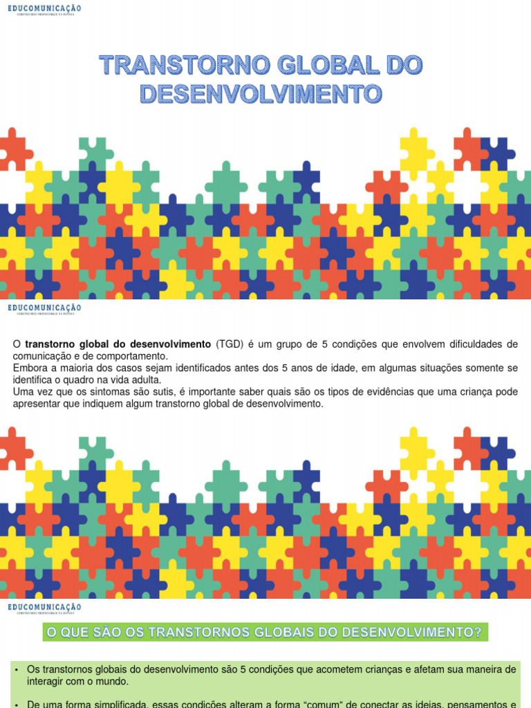 Transtornos Globais do Desenvolvimento | PDF | Espectro do autismo ...