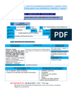 Sesion de Aprendizaje 04 Años - Lunes 28-08-2023