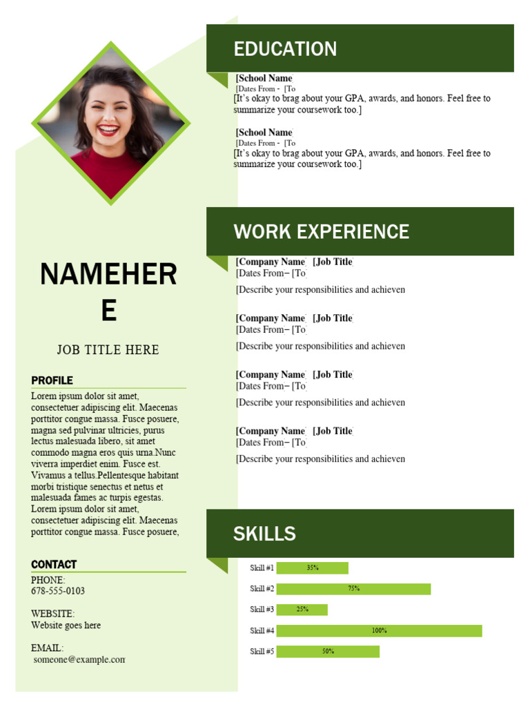 Editable CV Template for 2025 | PDF